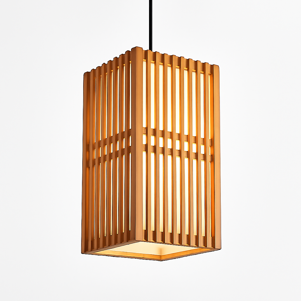 suspension zen bois vintage japonais