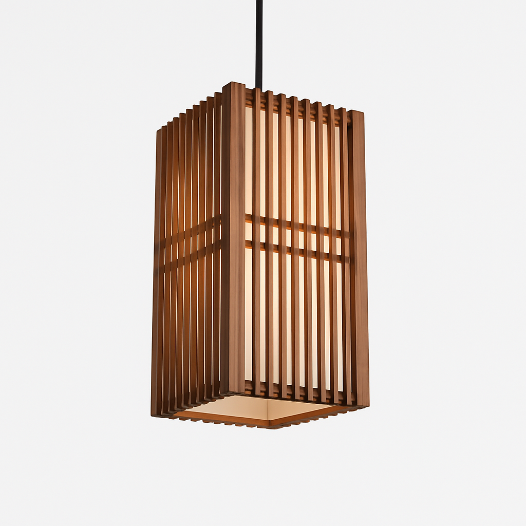 suspension zen bois vintage japonais