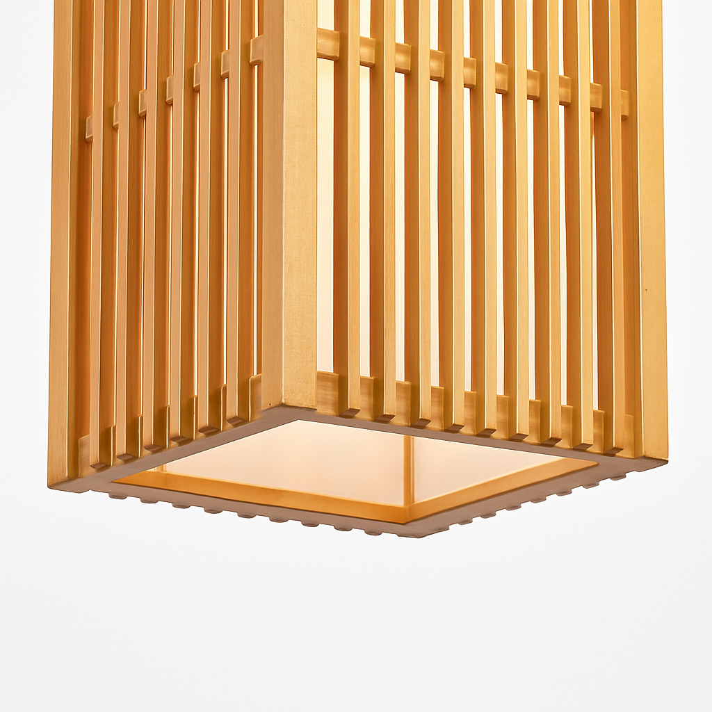 suspension zen bois vintage japonais