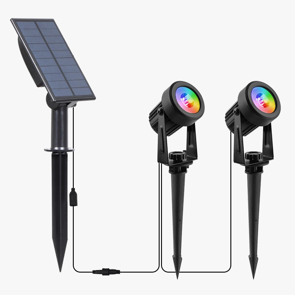 T-sunrise lumière extérieure LED solaire IP65 étanche décoration de jardin lumières RGB blanc chaud/froid paysage lampes d'éclairage de cour