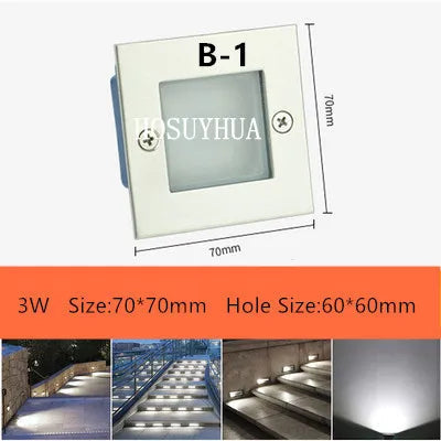Étanche IP65 3W 5W Led lampe souterraine encastré escalier sol Spot lumière sol jardin paysage mur éclairage extérieur 85 ~ 265V