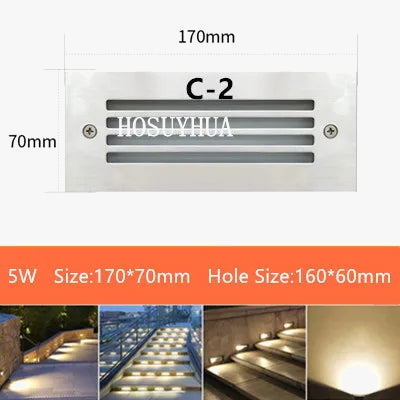 Étanche IP65 3W 5W Led lampe souterraine encastré escalier sol Spot lumière sol jardin paysage mur éclairage extérieur 85 ~ 265V