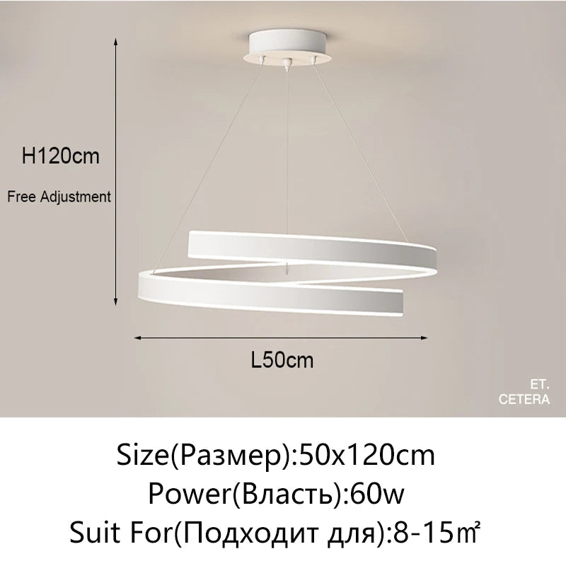 TONDI Lustre Simple Noir/Blanc adapté au Salon Salle à Manger Cuisine Lustre Rond éclairage décoration intérieure