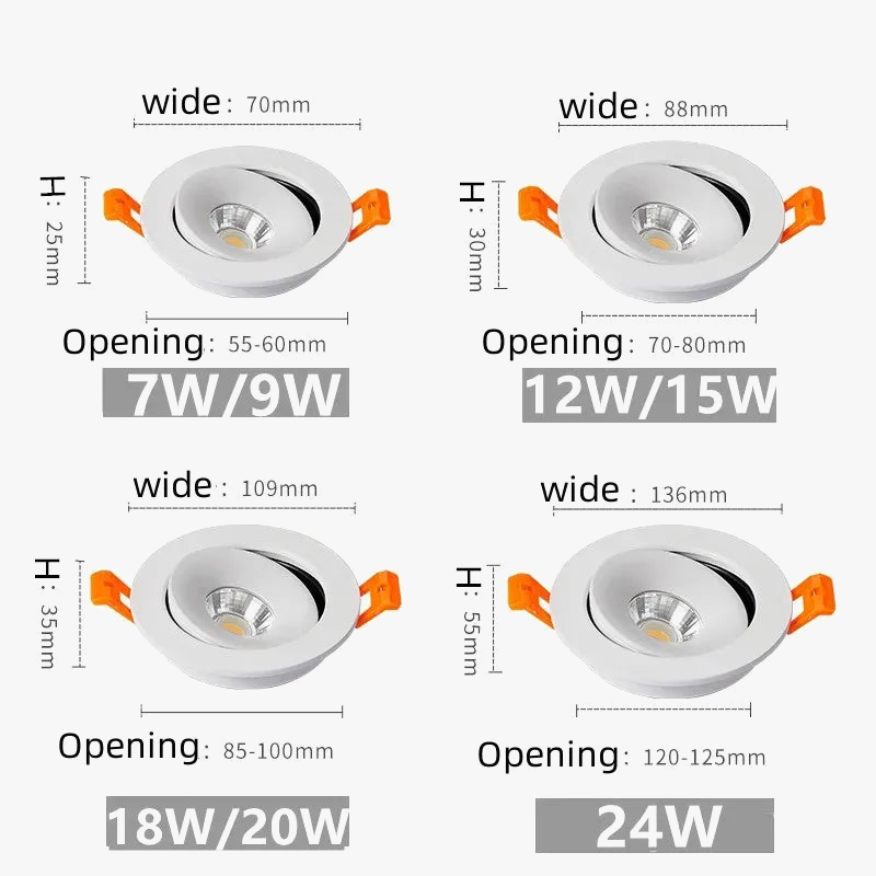 tube led circulaire rotatif 360° plafonnier cob éclairage intérieur