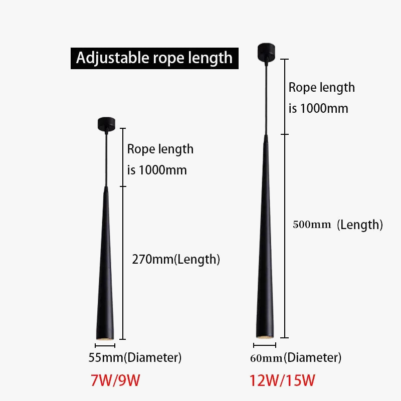 tube led rond dimmable suspendu pour éclairage général