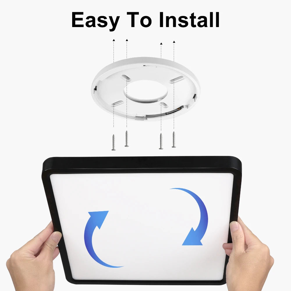Tuya Smart LED plafonnier App commande vocale Alexa Google télécommande plafonniers carrés salon chambre éclairage