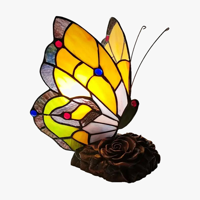 veilleuse papillon style tiffany pour enfant et décoration lumineuse