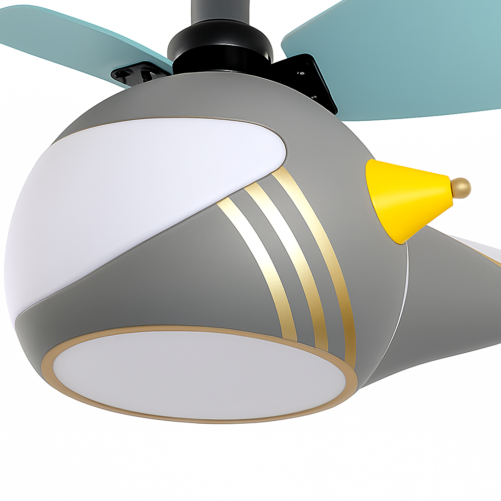 ventilateur créatif hélicoptère pour chambre d'enfant décorative