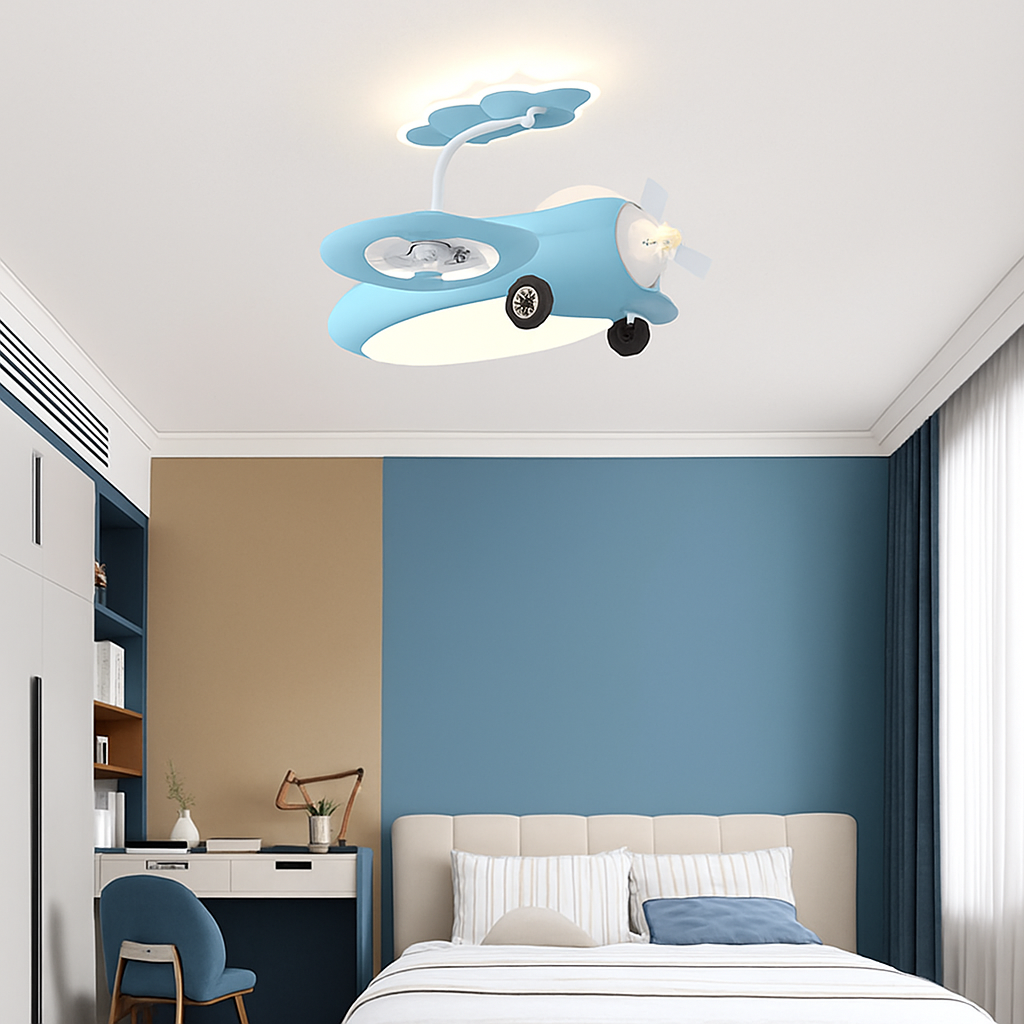 ventilateur de plafond avec led pour chambre enfant et aire de jeux