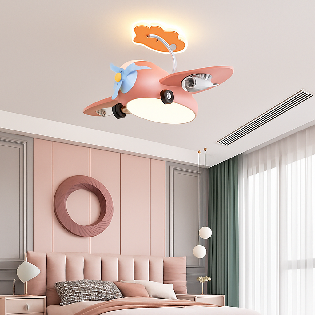 ventilateur de plafond avec led pour chambre enfant et aire de jeux
