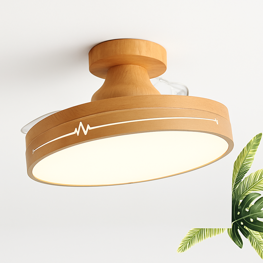 ventilateur de plafond avec lumière et contrôle caché moteur dc