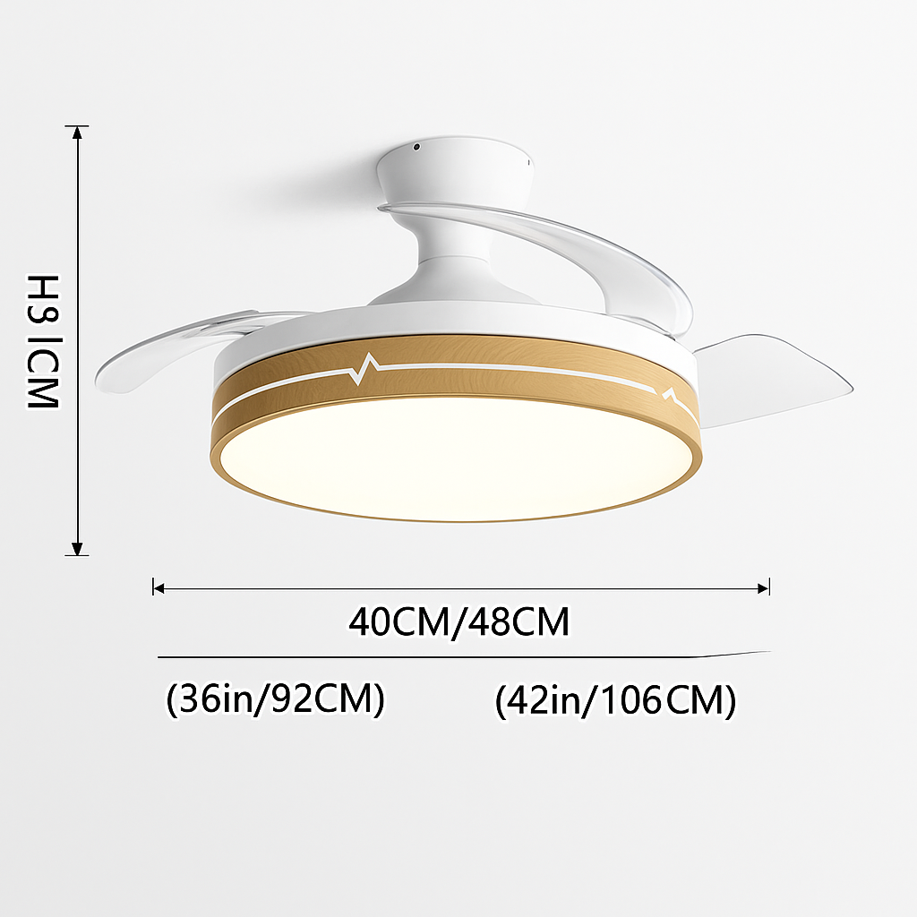 ventilateur de plafond avec lumière et contrôle silencieux