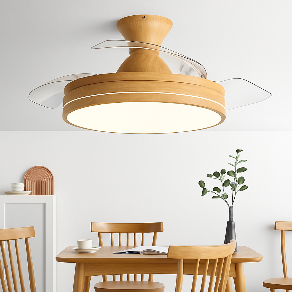 ventilateur de plafond avec lumière et contrôle silencieux
