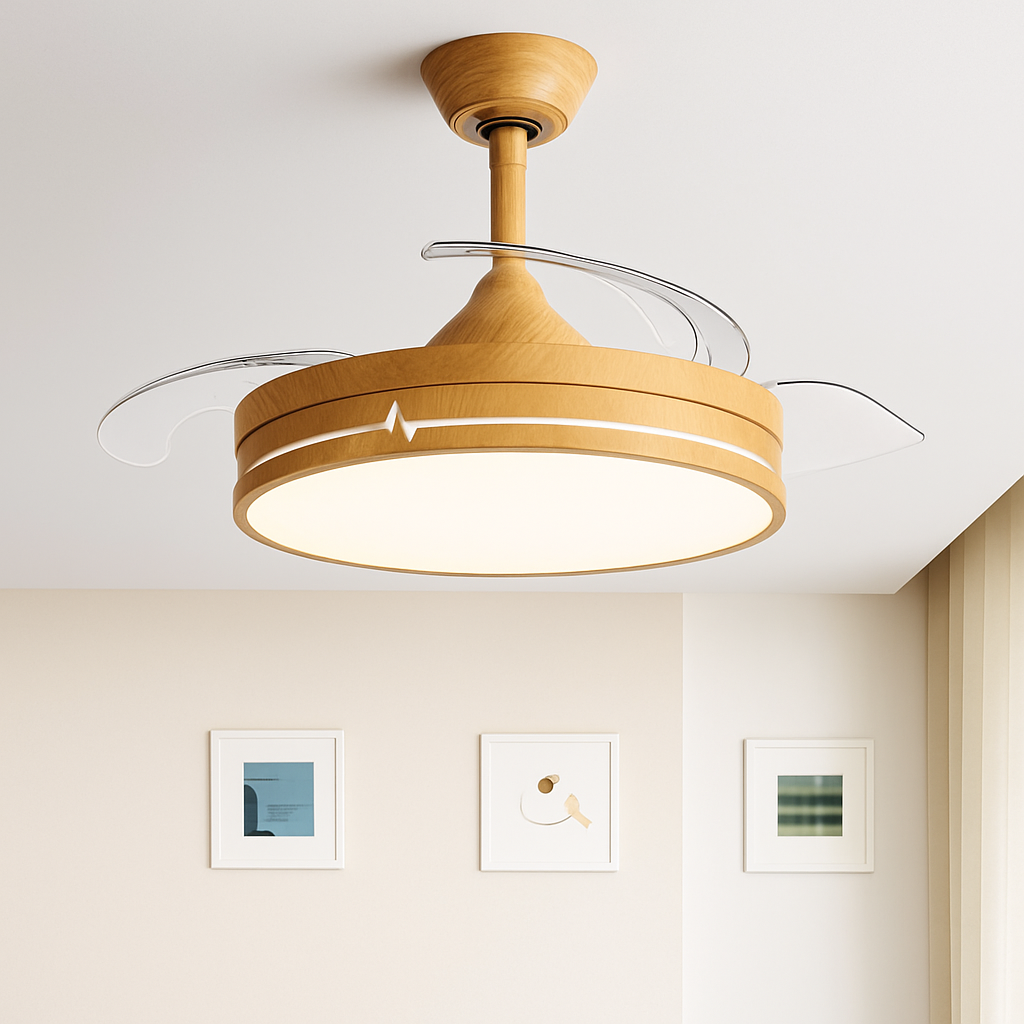 ventilateur de plafond avec lumière et contrôle silencieux