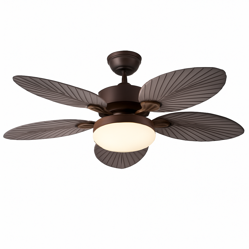 ventilateur de plafond industriel avec lampe japonaise rétro