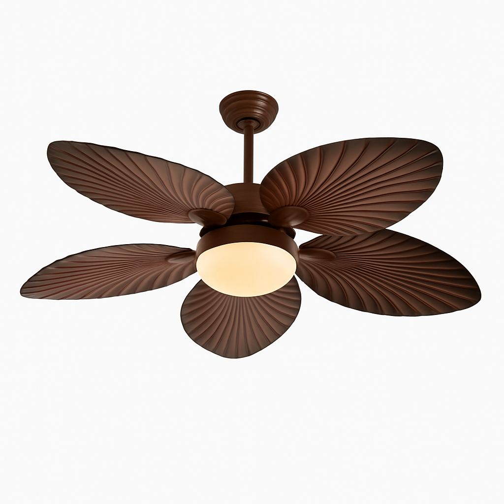 ventilateur de plafond industriel avec lampe japonaise rétro
