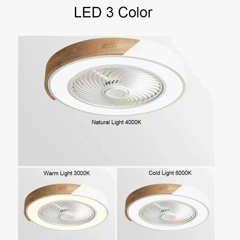 ventilateur de plafond intelligent avec lumière et pales réversibles 6 vitesses