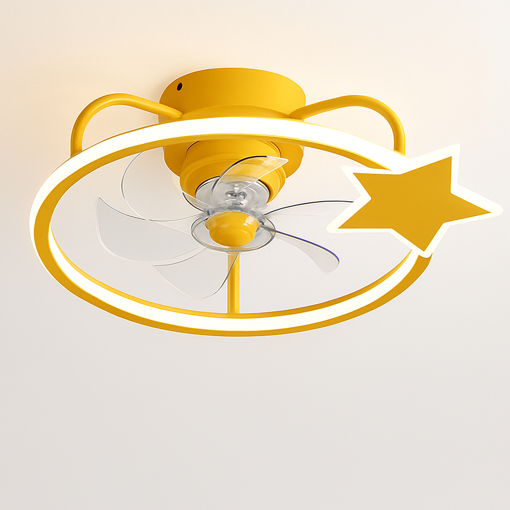 ventilateur de plafond intelligent avec lumières et télécommande
