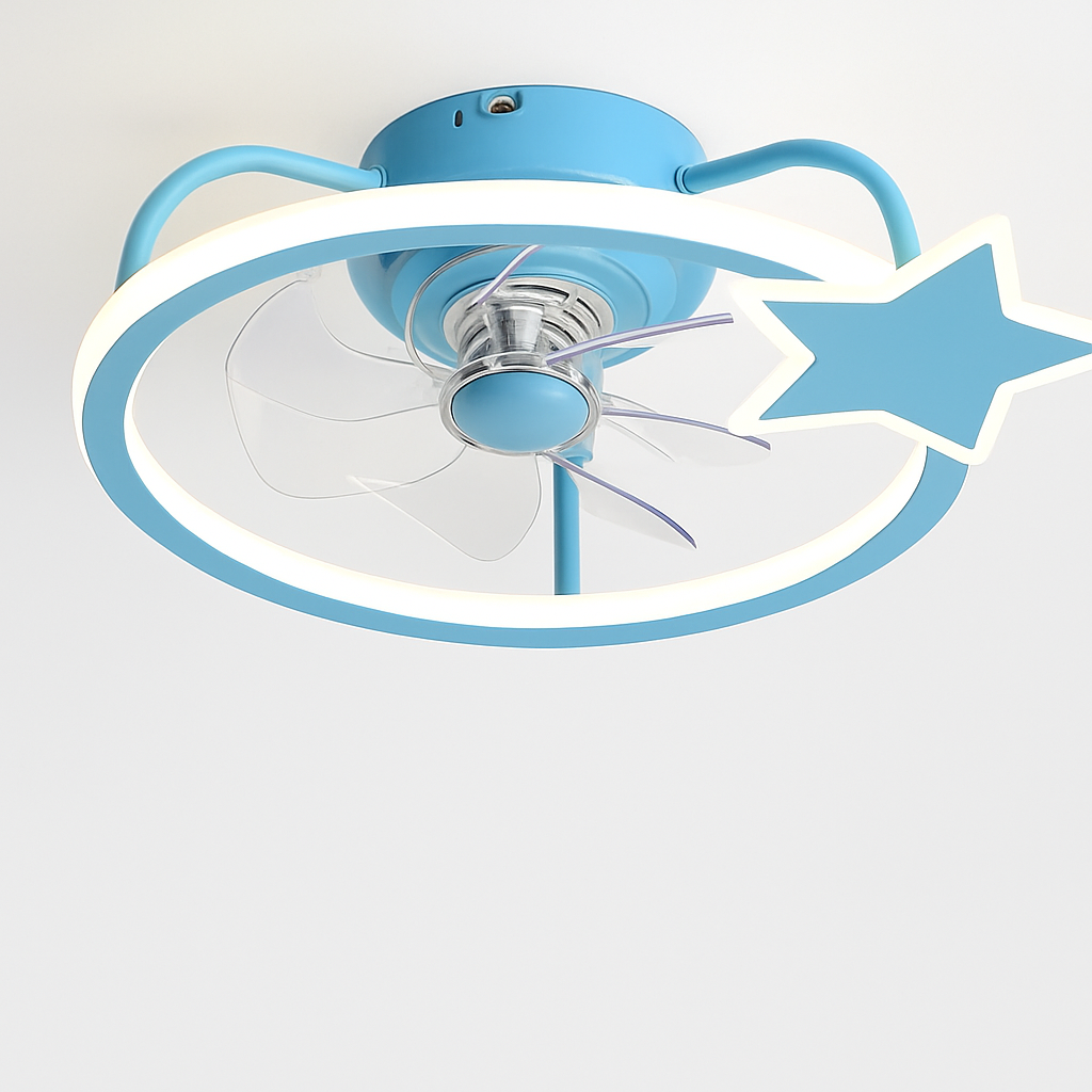 ventilateur de plafond intelligent avec lumières et télécommande