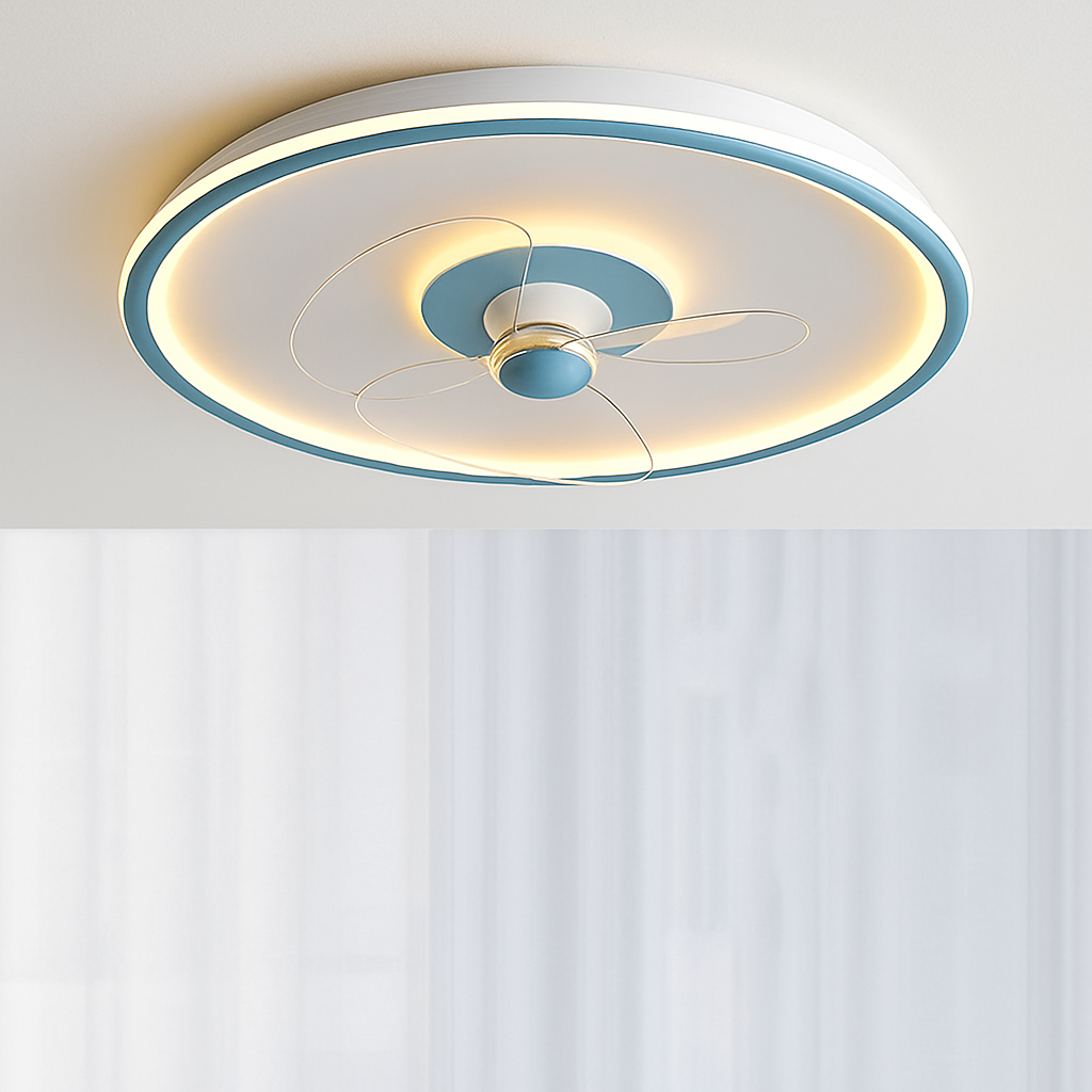 ventilateur de plafond intelligent avec télécommande et éclairage LED