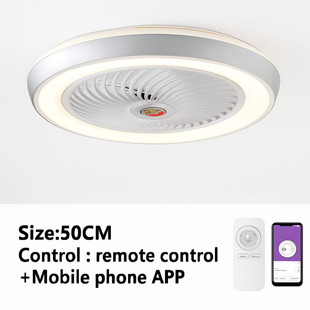 ventilateur de plafond intelligent bluetooth avec lumière télécommande
