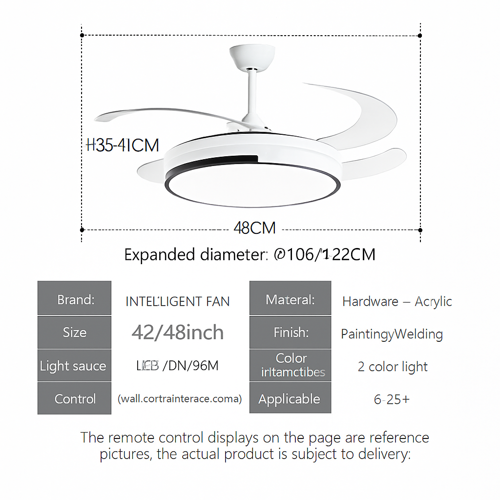 ventilateur de plafond invisible avec lumière lustre suspension ménage