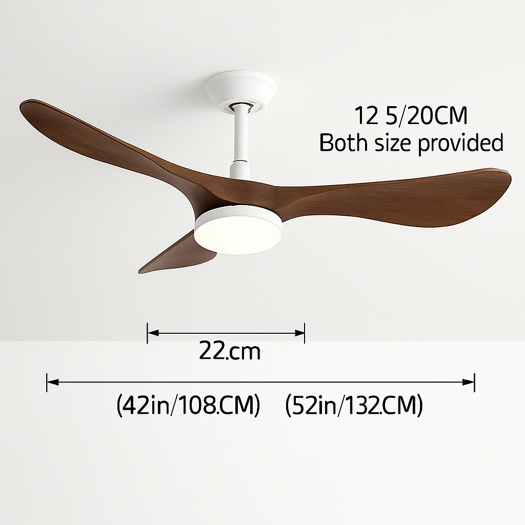 ventilateur de plafond électrique avec lumière et contrôle