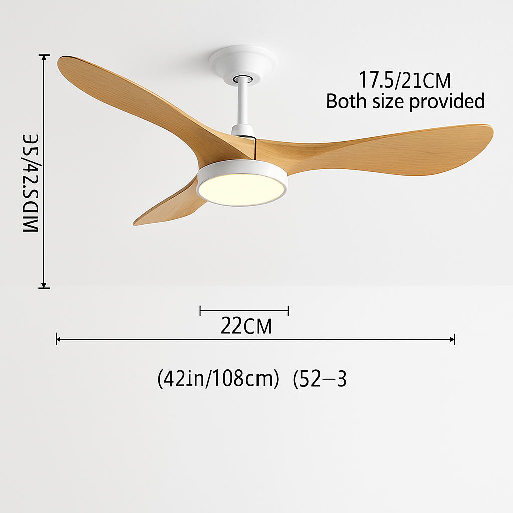 ventilateur de plafond électrique avec lumière et contrôle