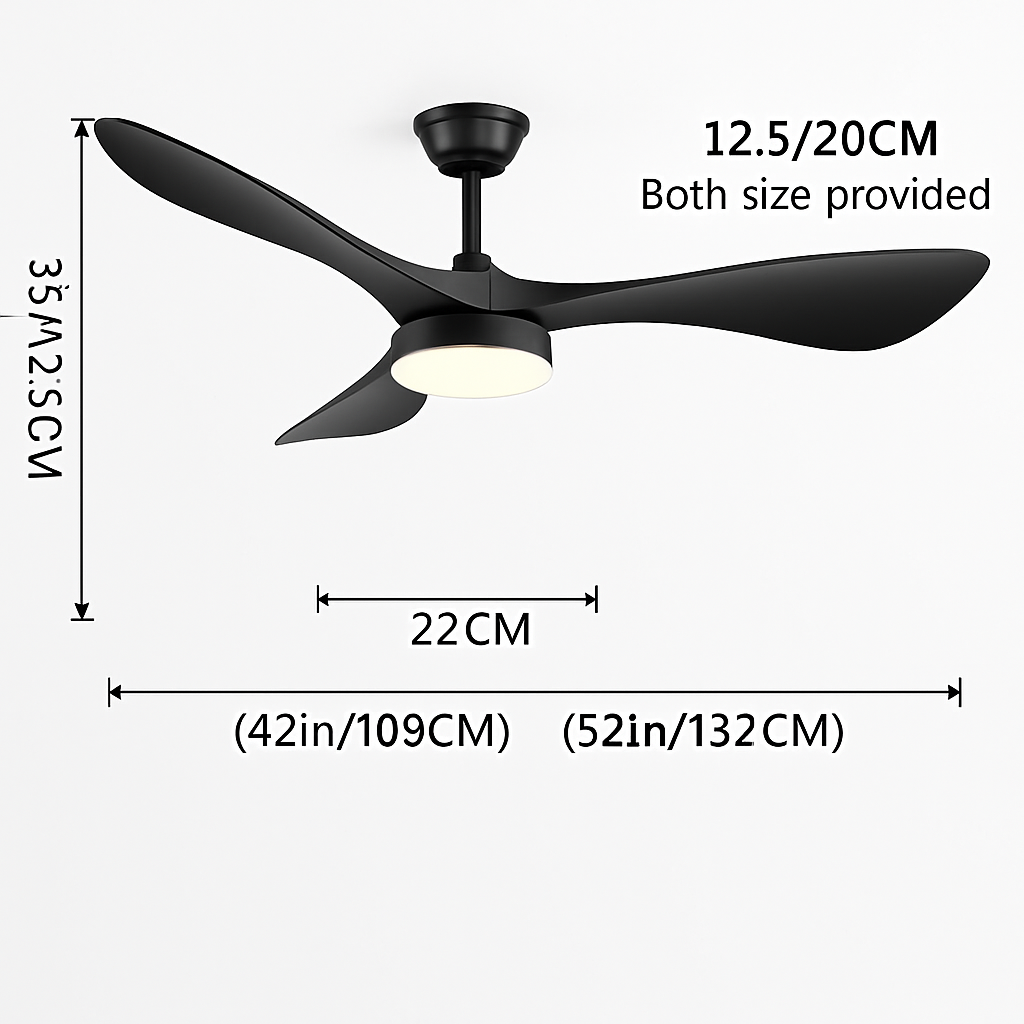 ventilateur de plafond électrique avec lumière et contrôle