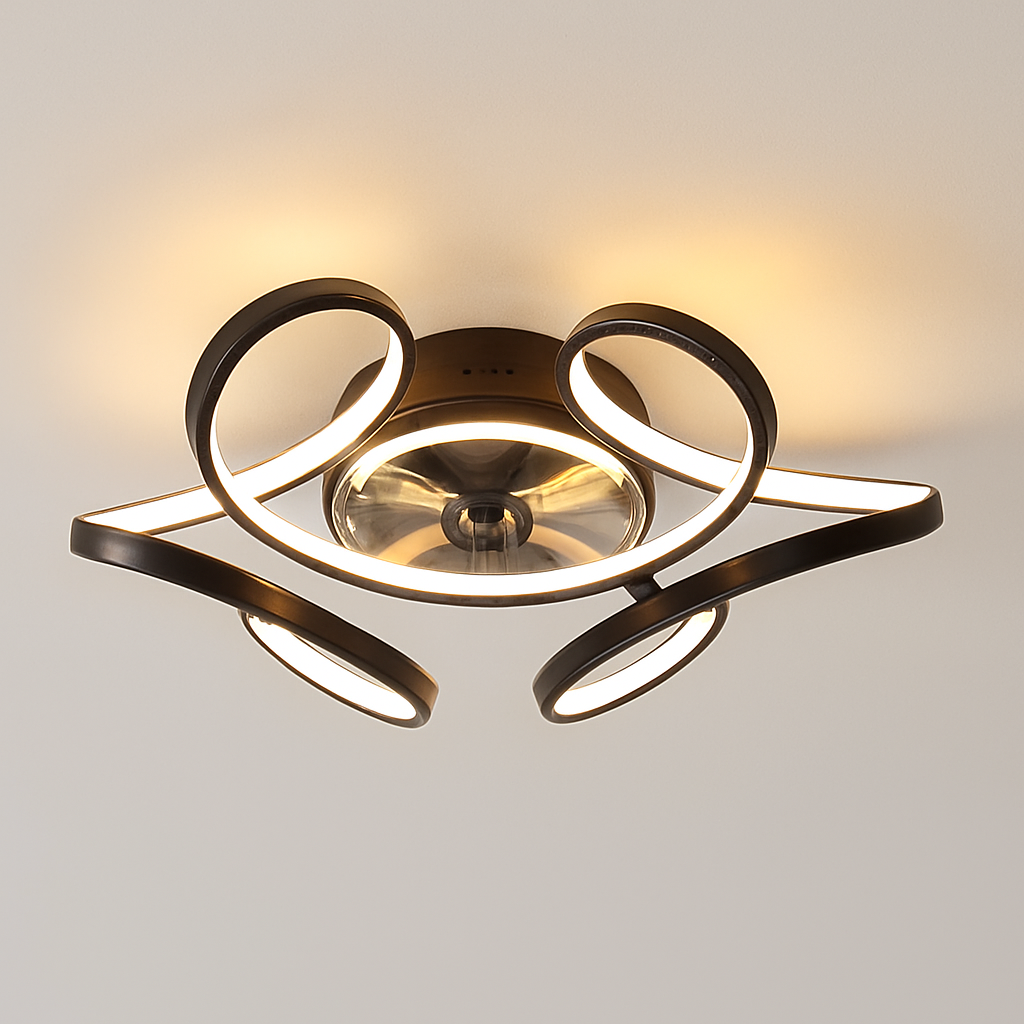 ventilateur de plafond led artpad avec lumière et télécommande
