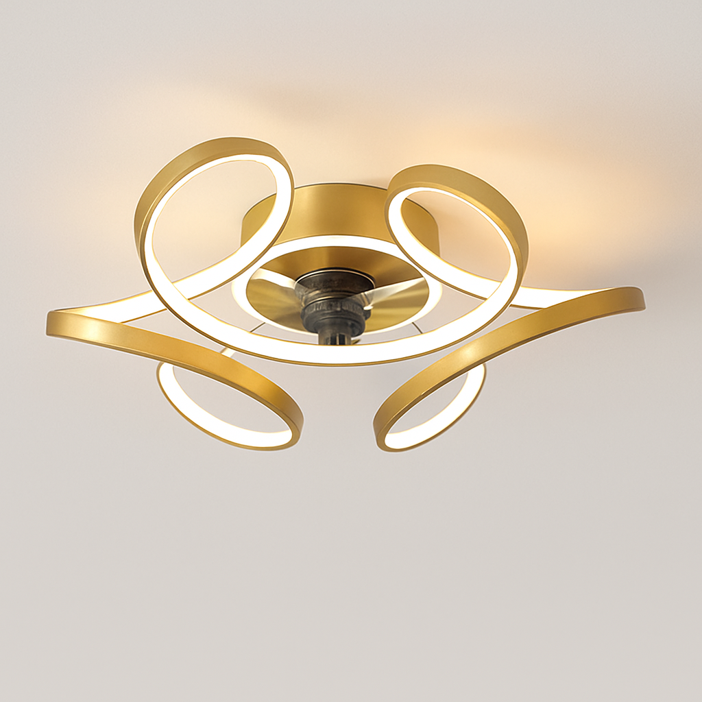 ventilateur de plafond led artpad avec lumière et télécommande
