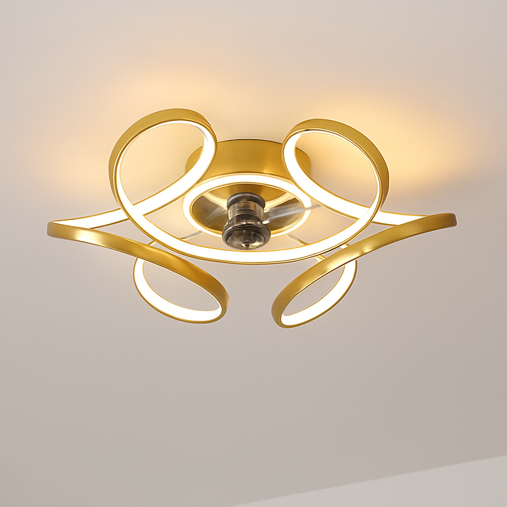 ventilateur de plafond led artpad avec lumière et télécommande