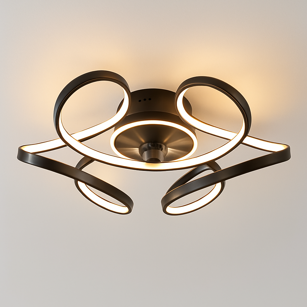 ventilateur de plafond led artpad avec lumière et télécommande