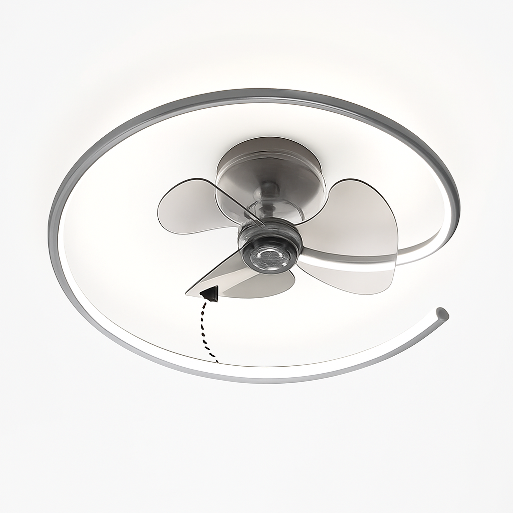 ventilateur de plafond led artpad avec lumière et télécommande