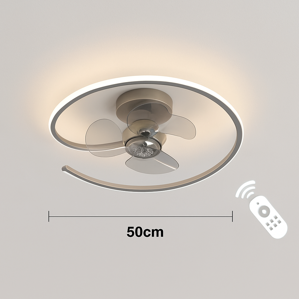 ventilateur de plafond led artpad avec lumière et télécommande