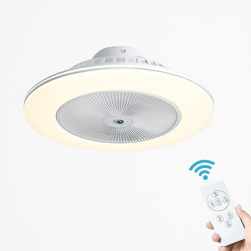 ventilateur de plafond led invisible avec télécommande moderne