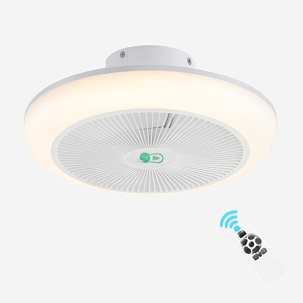 ventilateur de plafond led invisible avec télécommande moderne