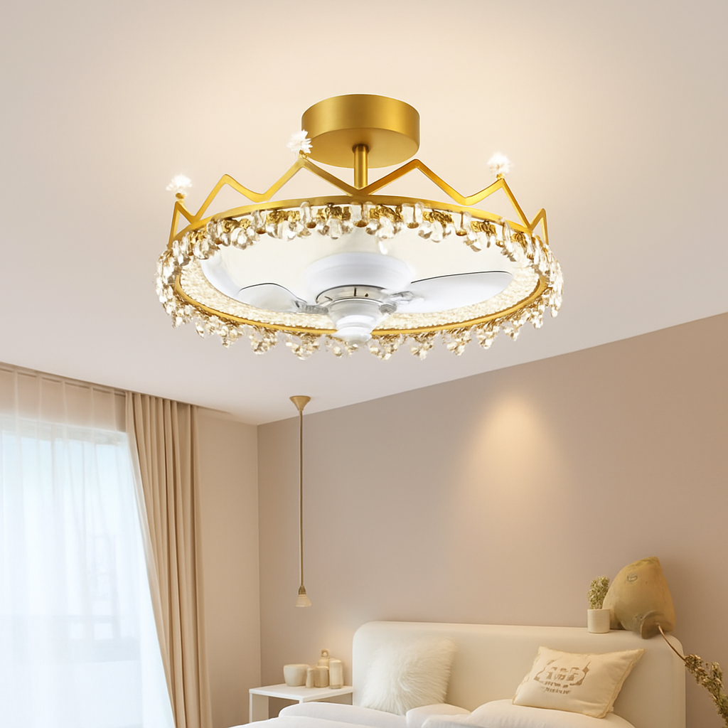 ventilateur de plafond led moderne avec télécommande et éclairage décoratif