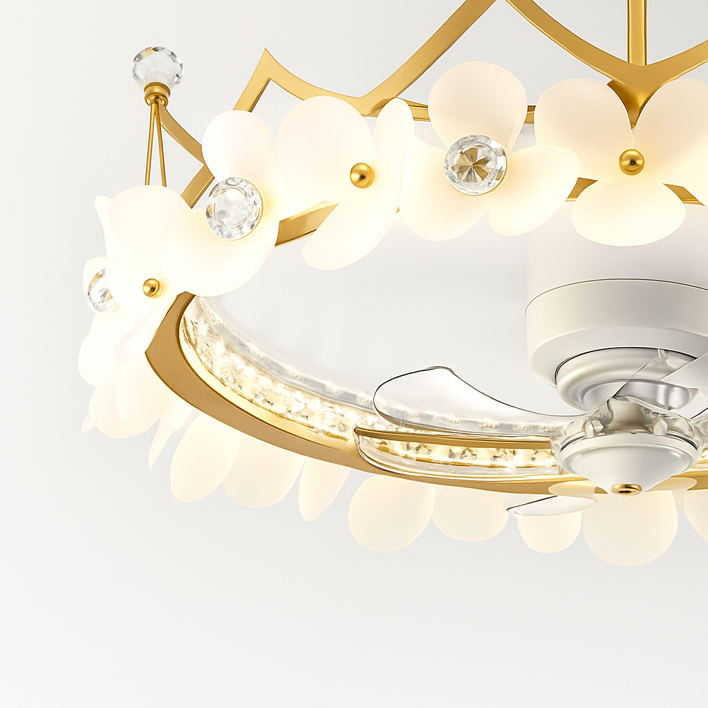 ventilateur de plafond led moderne avec télécommande et éclairage décoratif
