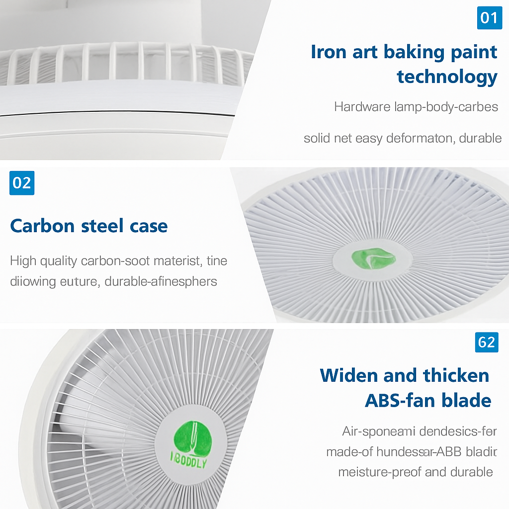 ventilateur de plafond led moderne avec télécommande et lustre