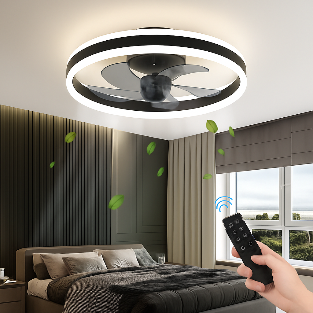 ventilateur de plafond led moderne télécommandé à 6 vitesses