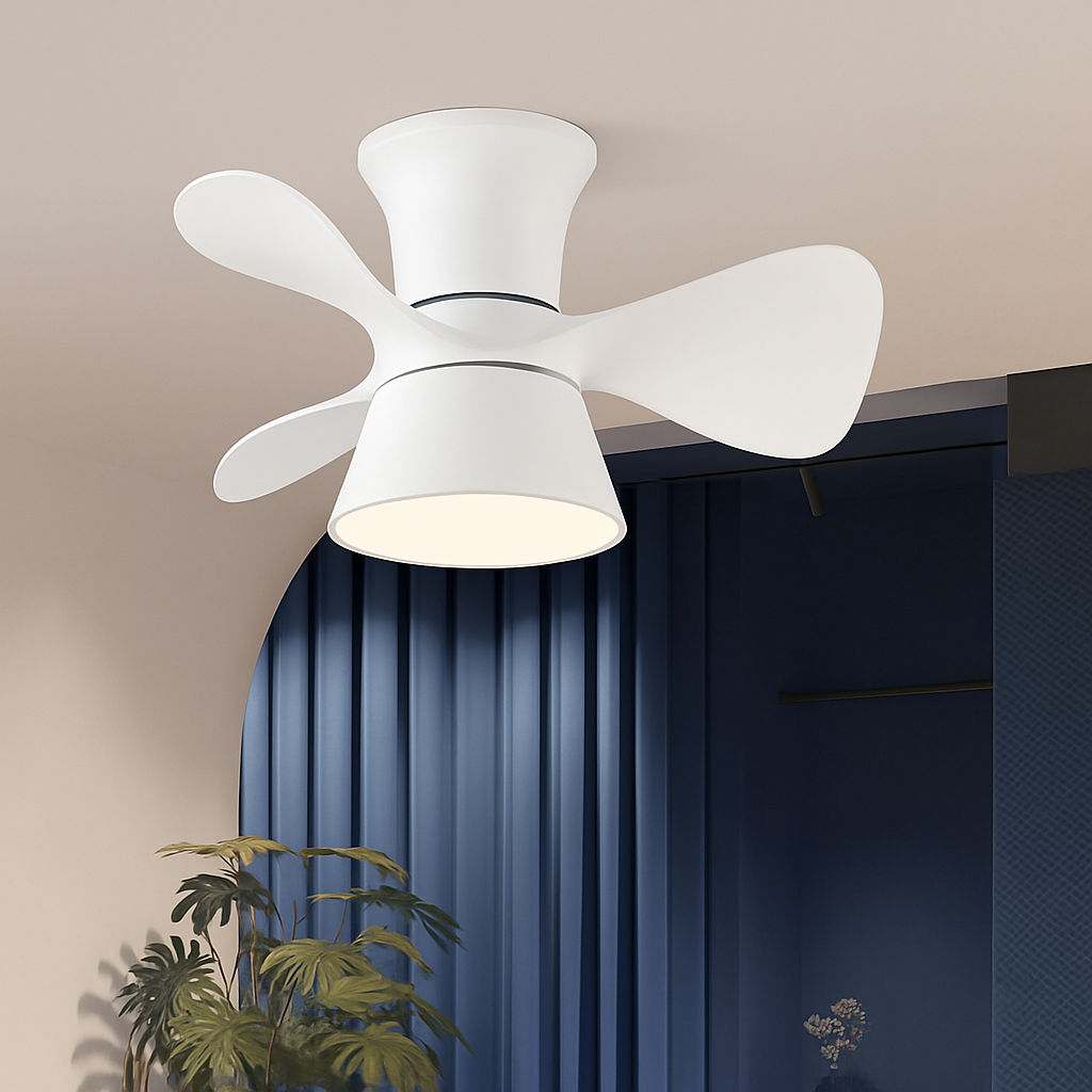 ventilateur de plafond lumineux avec télécommande et 6 vitesses