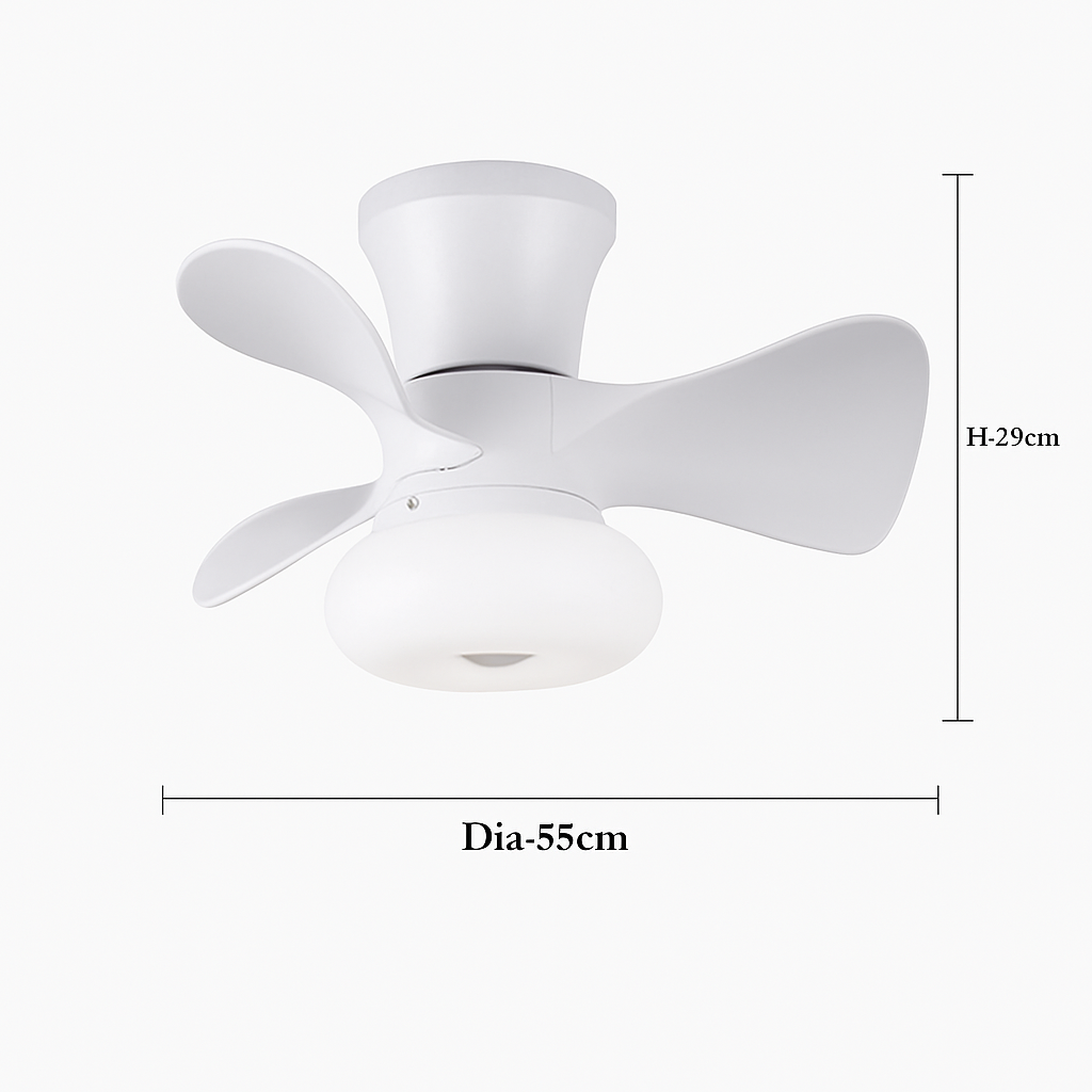 ventilateur de plafond lumineux avec télécommande et 6 vitesses