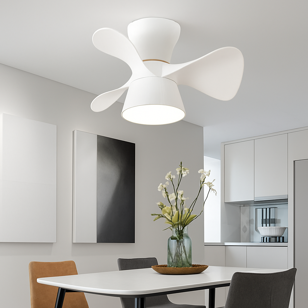 ventilateur de plafond lumineux avec télécommande et 6 vitesses