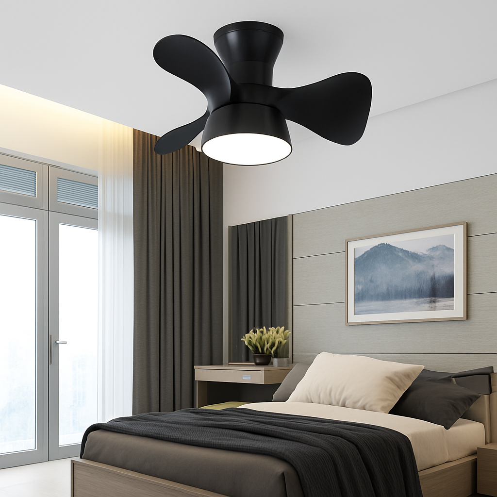 ventilateur de plafond lumineux avec télécommande et 6 vitesses