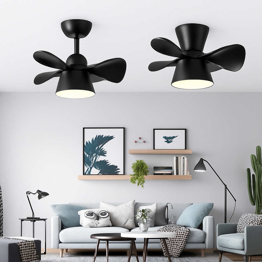 ventilateur de plafond lumineux avec télécommande et 6 vitesses