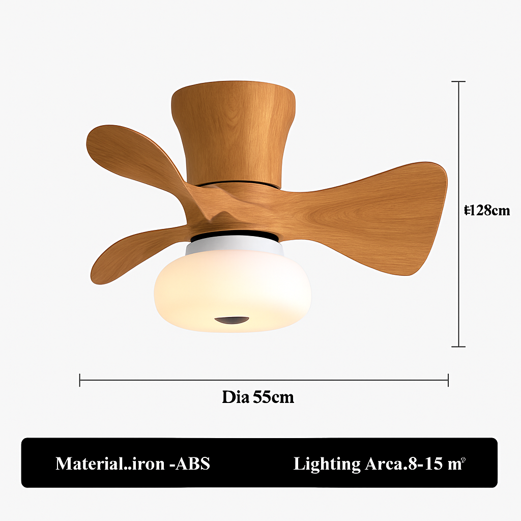 ventilateur de plafond lumineux avec télécommande et 6 vitesses
