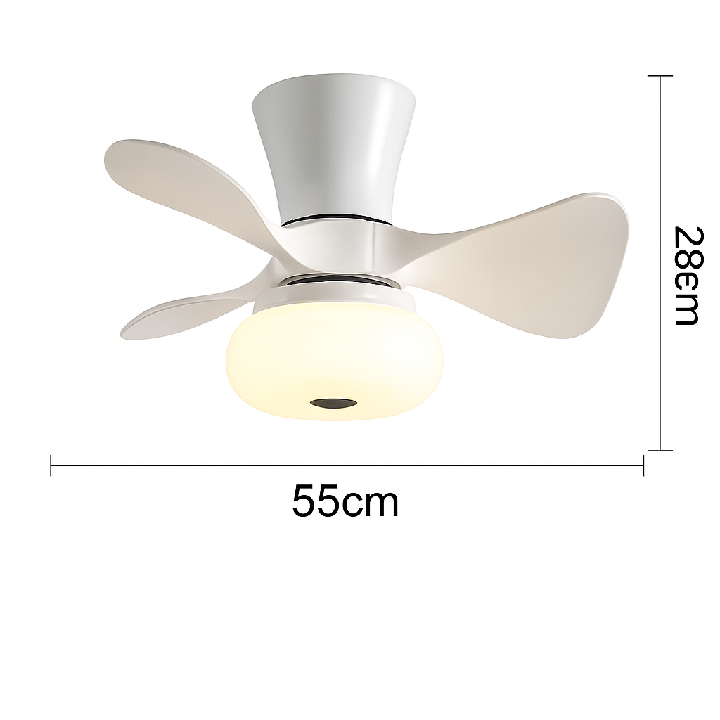 ventilateur de plafond lumineux pour espace commercial