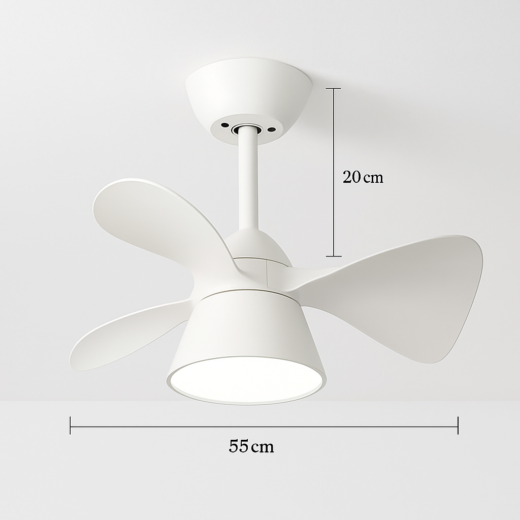 ventilateur de plafond lumineux pour espace commercial