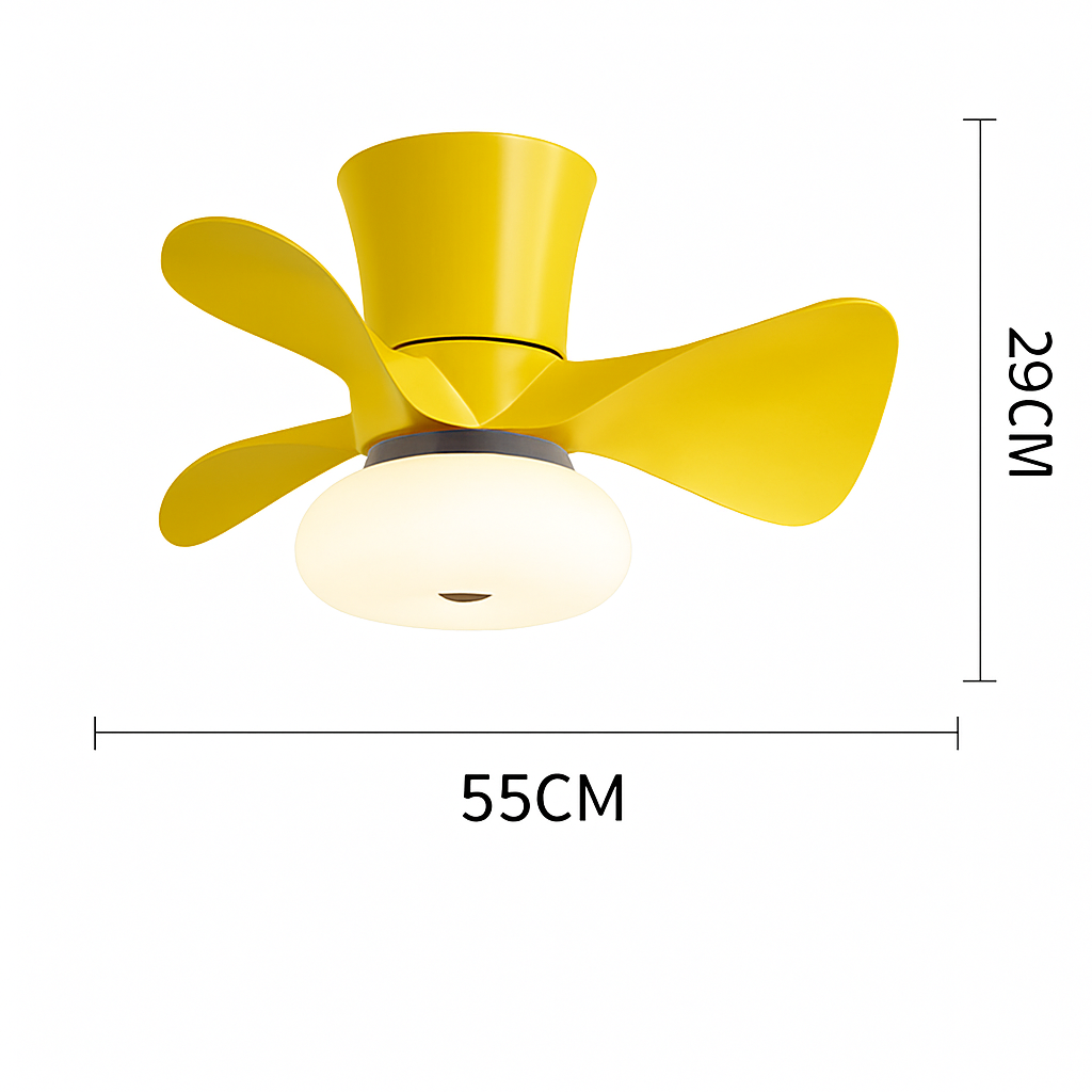 ventilateur de plafond lumineux pour espace commercial